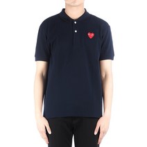 [꼼데가르송] 23SS (P1T006 NAVY) 남성 카라 반팔 티셔츠