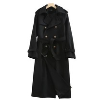 여성 맥코트 베이직 코트 트렌치 싱글 롱 더플