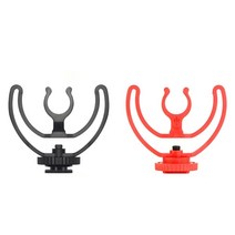 마이크 스탠드 거치대 탁상용 홀더 새로운 카메라 핫슈 쇼크 마운트 with rycote lyre bracket for rod videomicro videomic me, 검은색
