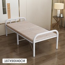 간이식 침대 접이식 사무실 간이 낮잠 1인용 가정용 접는 더블, 업스케일링원통브라운조항 187x90cm