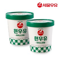 [서울우유] 아이스크림 흰우유맛 474ml x 2개, 단품
