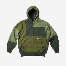 팔라스 x 엔지니어드 가먼츠 헤비 패치워크 후드 집업 올리브 - Palace Heavy Patchwork Zip Hood Olive