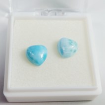 천연 라리마 10mm 하트 캐보션