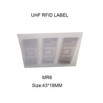 EPC C1G2 UHF RFID H47 라벨 J41 습식 인레이 9662 흰색 스티커 태그 M4/H3/R6 칩 50x50MM 73x21mm, 03 43X18mm