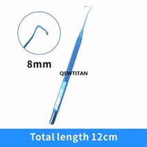 의대생 안과 근육 후크 Helveston 3 크기 8/10/12mm 티타늄 아이 도구, 01 8mm