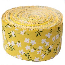 면 젤리 롤 원단 40개 6.4cm(2.5인치) 스트립 퀼팅 (프린트 옐로우 시리즈)155456, Multi a