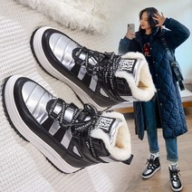 꽃소담 Snow boots ZYZC8182 동북 스노우 부츠 여성 모피 1 2021 년 겨울 새로운 외국 스타일 플러스 패딩 웜다운 스포츠 코튼 슈즈