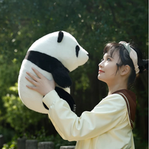 귀여운 아기 판다 사이즈 푸바오 인형 침대 쿠션, 5개월 된 꽃, 30cm-39cm