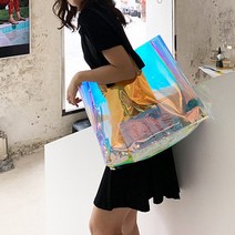 홀로그램 PVC가방 투명 에코백 도트백 숄더백 여행 여름 비치 방수 물놀이 바캉스