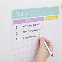 하루계획 냉장고 자석 메모보드판 플래너 공시생, Today