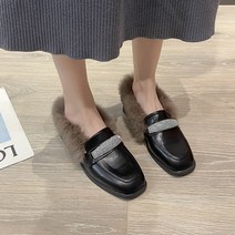 여자 모카 방한화 통굽 키높이 발편한 데일리 플랫 수제화 슈즈