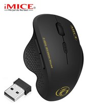 인체 공학적 무선 6 버튼 USB 광학 게임 마우스 컴퓨터 PC 노트북, 01 CHINA, 01 Black