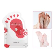 풋크림 BREYLEE 발 껍질 마스크 각질 제거제 뷰티 건강 제거 페디큐어 관리 스파 해독 패치, [02] Red pomegranate