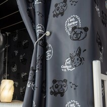 침대 캐노피 텐트 침실 북유럽 장식 공주 모기장 하우스 데코 동굴 방, 1.4m높이[3장+탑]전폐쇄, 팬더래빗(90강차광)