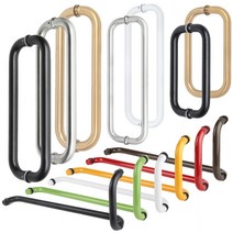 강화도어손잡이 유리문손잡이(골드외), 12.GS184링골드유광200x19 2종스텐