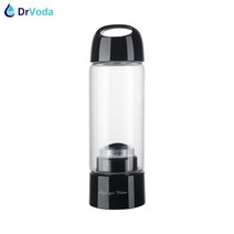 DrVoda 3000mAh SPE & PEM 수소 물 생성기 병 유리 플라스크 H2CUP 제조 업체 휴대용 흡입 기계, 02 Black