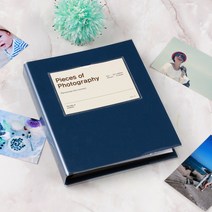 토비 바인더앨범 초음파 포토북 접착식 사진앨범 포토앨범, 25매, 바인더앨범 (네이비)-백지