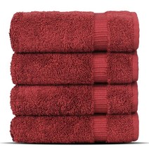 [미국정품매장] 가성비 추천 Chakir Turkish Linens |호텔 및 스파 퀄리티 100% 면 고급 터키산 타월 | 부드럽고 흡수력이 좋습니다(수건 4개 하얀색), Cranberry_35x70 Large Bath She