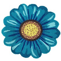 해바라기 러그 침실용 꽃 모양 러그 주방 거실용 욕실 꽃 러그 손으로 짠 해바라기 카펫 모던 대형 원형 해바라기 러그 및 매트 89.9cm(35.5인치) 핑크