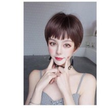 여성 걸크러쉬 앞머리 숏컷 짧은머리 자연스러운 통가발, FREE, 원컬러