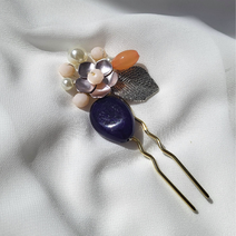 국내생산 한복뒤꽂이 쥬얼포레 배꽃 한복장신구 혼주장신구