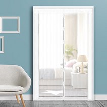 제이와이홀딩스 현관문 문틀 부착 자석 모기장 방충문 90x210, 삼색세모(90x210cm)