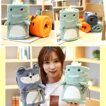뉴캐릭 입체 무릎담요 생일선물 여행 캠핑 쿠션담요 낮잠이불 사무실 학교 여름에어콘