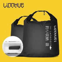 LINNHUE-낚시 양동이 23/28/43L 야외 접이식 휴대용 물고기 일본 PA 옥스포드 천 블랙 핸들 가방, m
