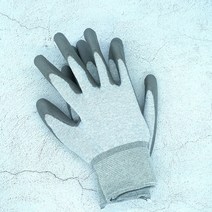 국내산 거미손 정전기 방지용 카본 PU 장갑, 손가락, 중형, 10켤레