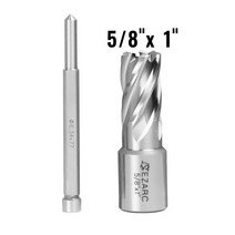 마그네틱 드릴 마그네트 드릴링 환형 커터 금속 스테인레스 스틸 링 위한 인치 절단 깊이 프레스에 파일럿 핀 포함, 15.87mm 절단 직경