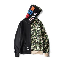 신제품 코튼 A 입욕 에이프 패션 남자 여자 상어 카모 컬러블록 11 주년 기념 BAPE 후드 100%, [04] XXL, 4