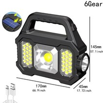 불멍무드등 벽난로 500lm usb 충전식 손전등 방수 36 기어 cobled 토치 라이트 태양 llight 휴대용 led 손전등 캠핑 랜턴, 주도 은색