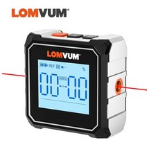 LOMVUM 디지털 각도기 레이저 USB 경사계 360 ° 수평 각도 측정기 고정밀 각도계 자석 기울기 측정 도구, Big Screen Laser