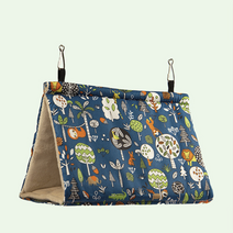 유이미 사계절용 앵무새둥지 재미있는원도형 삼각 침대, 대 1개, 일반형 블루