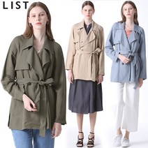 리스트 리스트 프랑 린넨 하프 트렌치자켓