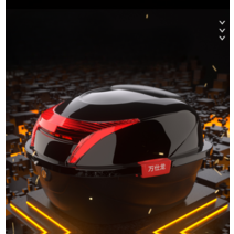 오토바이 배달통 스쿠터 리어백 안전 수납, 와인레드