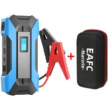 밧데리재생기 18650 mAh 자동차 점프 스타터 배터리 충전기 비상 보조베터리 부스터 LED 조명 시작 장치 12, 01 Blue with box