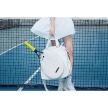 테린이 테니스 입문 선물 라켓백 배드민턴가방 겸용, 블랙 신발칸 포함