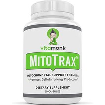 MITOTRAX VitaMonk 바이오 강화 미토콘드리아 웻 세포 재생 및 복구 100% 천연 에너지 옵티마이저 BioPQQ 60캡슐