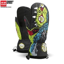 여성 남성 스키 장갑 방한 방수 스노우 보드 벙어리 NANDN SNOW 모빌 오토바이 타기 방풍 방수, L, 과수