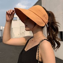K1B0224 여성골프웨어 골프모자 모자종류 썬캡 자외선차단 빅사이즈 골프웨어패션 골프용품 라운딩필수품 얼굴소멸 버킷햇 PGA 골프장패션 골프잡화 스포츠모자 야구모자 선물용, 블랙