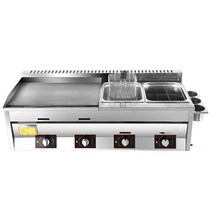 업소용 가스 그리들 철판 부침기 튀김기 오뎅바 겸용, 상세 페이지 참고, 가로55cm 철판+면삶기