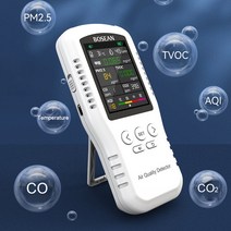 가스감지기 Portable Air Quality Monitor Home Digital Detector CO2 Temperature Humidity Formaldehyde, 한개옵션0