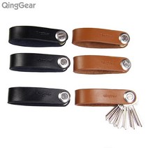 캠핑오거나이저6 개/몫 QingGear Lkey 가죽 자동차 키 홀더 Edc 도어 키 클립 기어 실용적인 야외 여행 키, 01 6PCS BROWN
