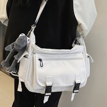 유이스토어 메신저백 무지 뱃지 미니 크로스 에코백 학생 선물용 슬링백 가방