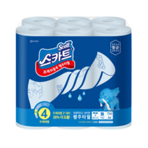 크리넥스 스카트 항균 프레쉬블루 행주타올72매x6롤, 6롤, 1개