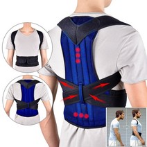 등펴는 기구 말린어깨교정 굽은 등 교정기 척추측만증보조기 Back Waist Posture Corrector Adjustable Adu, 02 Bule_08 5XL