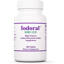 Optimox Iodoral 12.5 mg - 오리지널 고효능 루골 용액 요오드 영양 보충제 - 에너지 및 갑상선 지원 - 180 타블렛, 90 Count [Pack of 1]