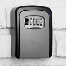 사무실 매장 창고 열쇠 보관 키박스 아연 합금 소재 미니 보조 키 번호 보관함, 블랙