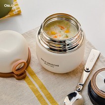 도시락 보온 보틀 브리오슈 스텐 어린이집 오슬로 유치원 죽그릇 죽통 푸드자 휴대용 보온통 이유식용 접이식 316 보냉 수저 포함, 400ml/핑크, 핑크